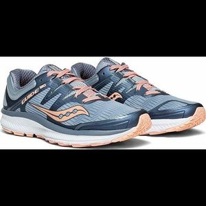 Womens Saucony Guide ISO Running Shoes Slate/Peach